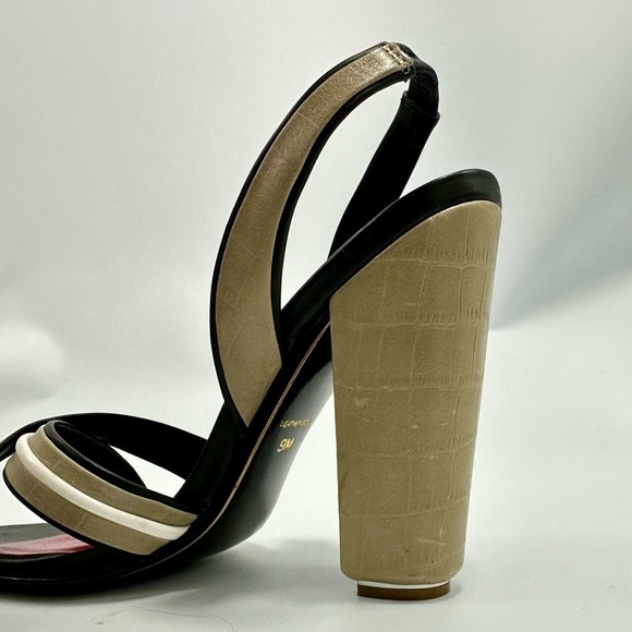 Charles Jourdan Paris tan slingback chunky heel size 9 - Picture 14 of 15